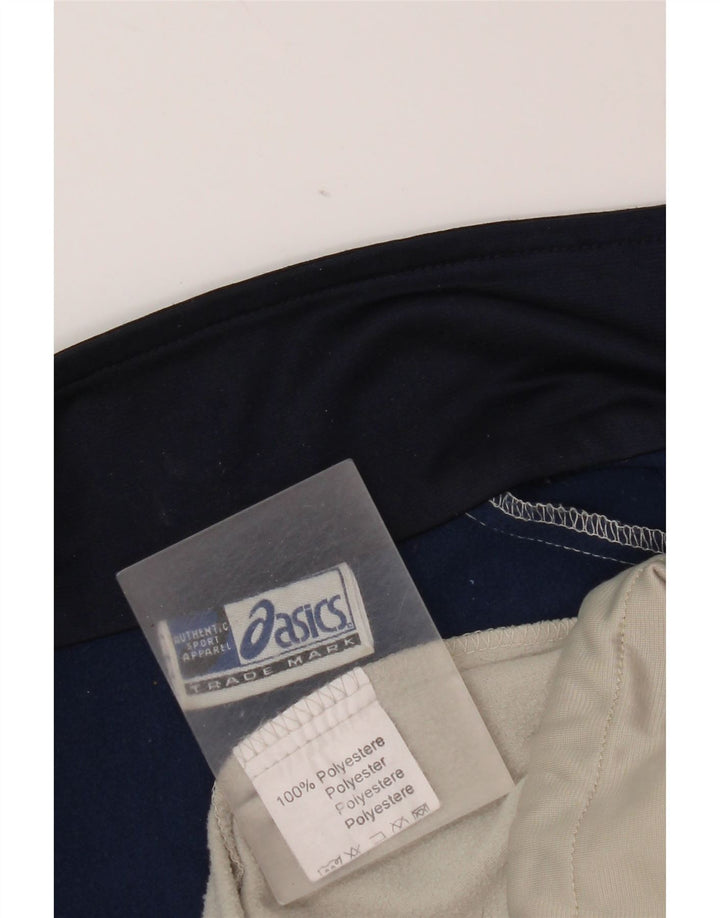 Jachetă de top pentru trening Asics pentru bărbați, poliester color bloc alb mediu