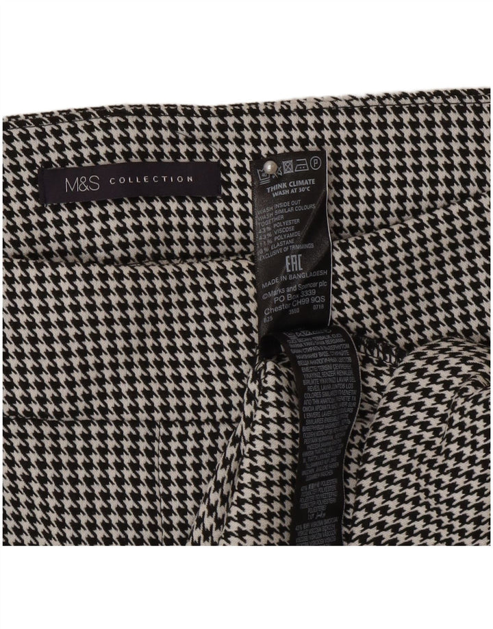 Fusta creion pentru femei Marks & Spencer UK 16 Large W32 Grey Houndstooth
