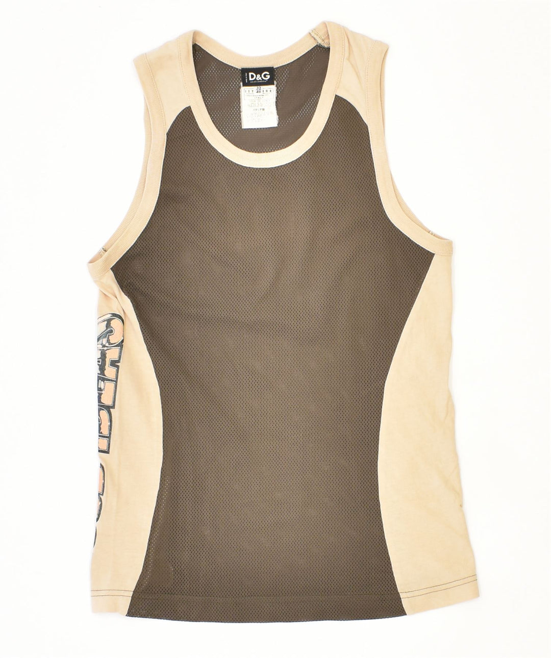 DOLCE & GABBANA Vestă slim Fit Top pentru femei IT 46 Poliester kaki mare