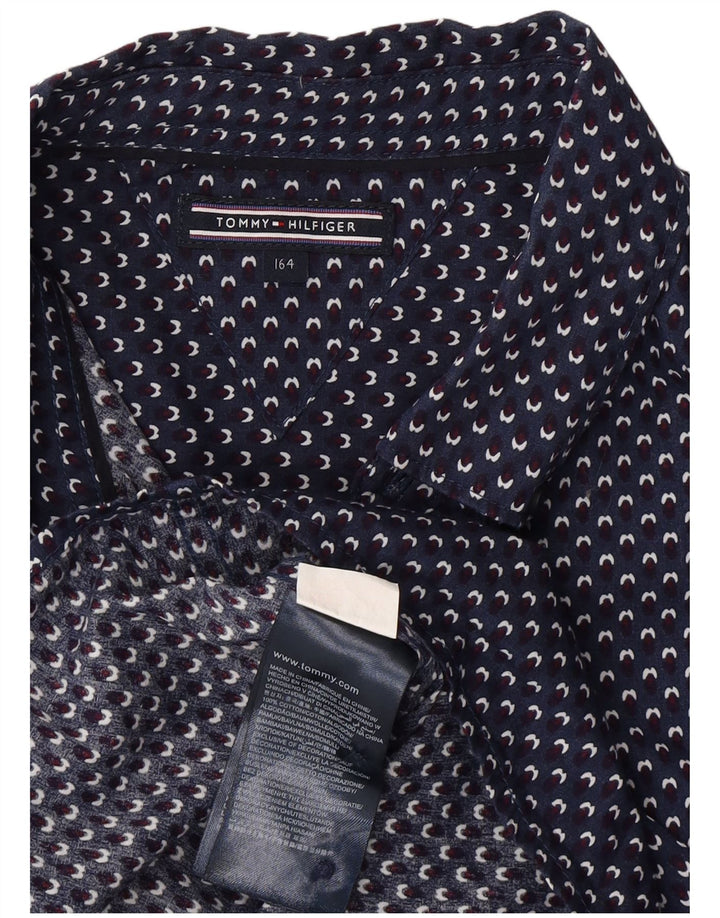 TOMMY HILFIGER Cămașă pentru băieți cu model abstract 13-14 ani bumbac bleumarin