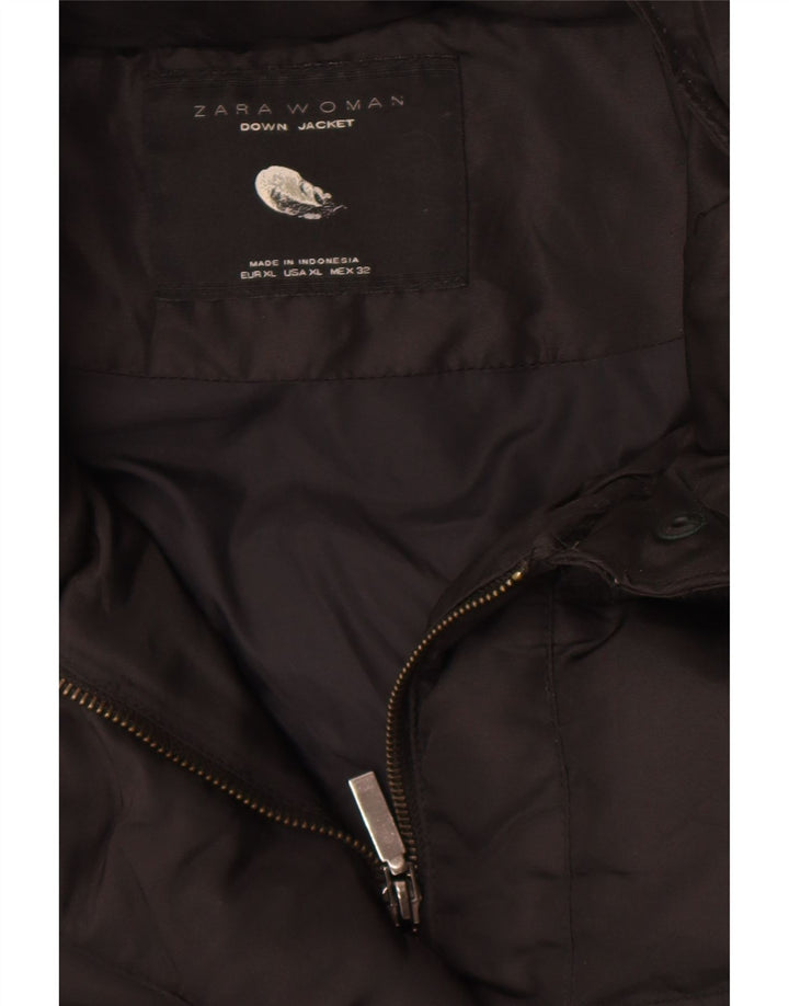 Palton căptușit pentru femei Zara UK 18 XL Negru