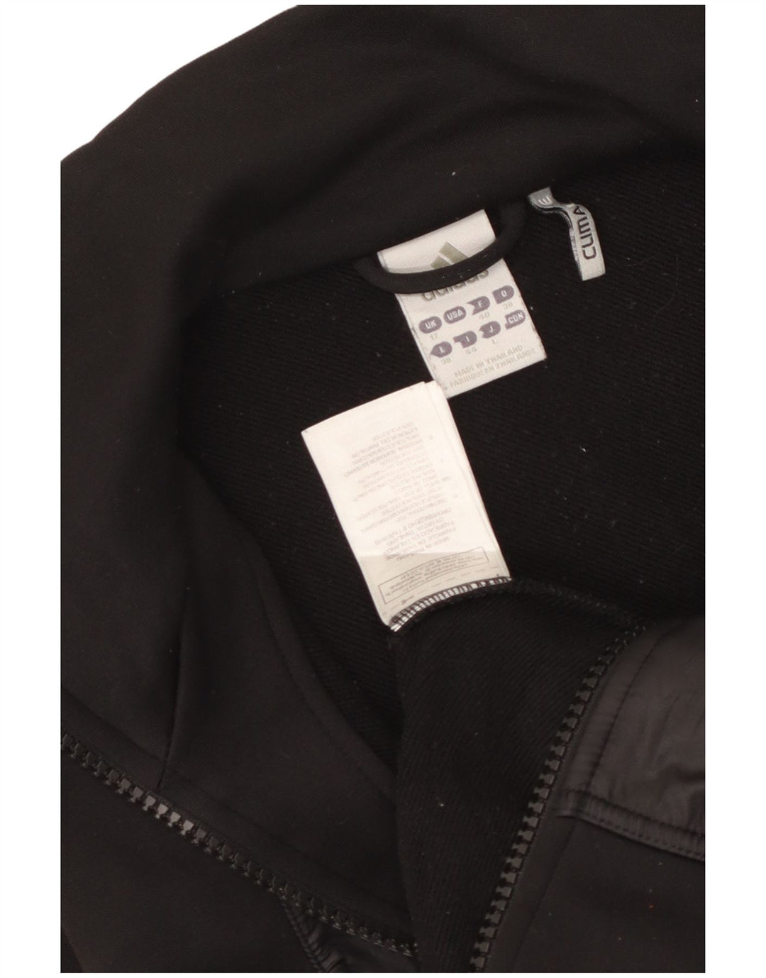 Jachetă de top pentru trening Climalite pentru femei Adidas UK 12 Poliester mediu negru