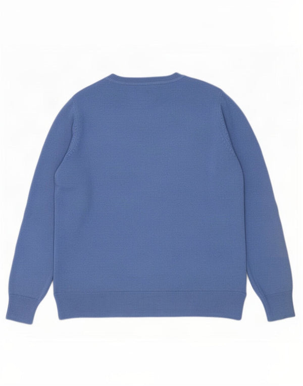 Pulover pentru femei Marks & Spencer cu decolteu triplu UK 10 Mic albastru acrilic