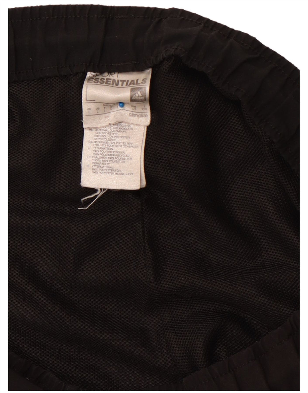 ADIDAS Mens Sport Shorts Large Black Polyester