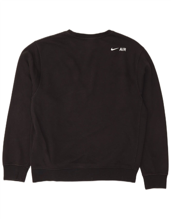 Hanorac grafic pentru bărbați Nike Pulover mediu din bumbac negru