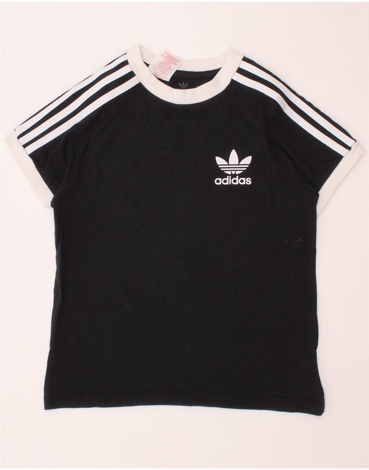 Tricou Băieți ADIDAS Top 7-8 Ani XS Bumbac Negru