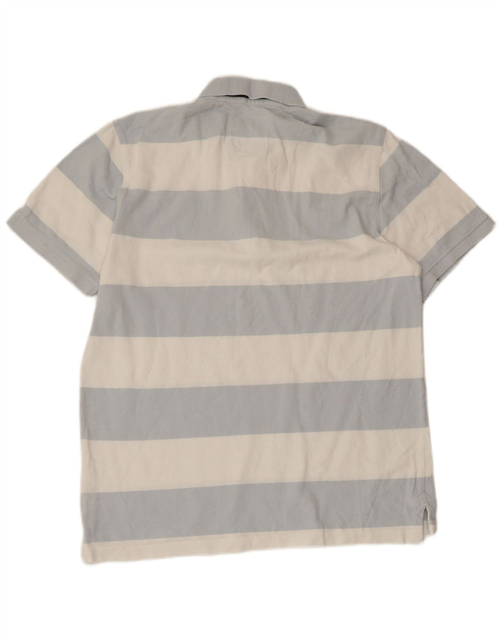 CREW CLOTHING Tricou polo pentru bărbați din bumbac cu dungi albastre mari