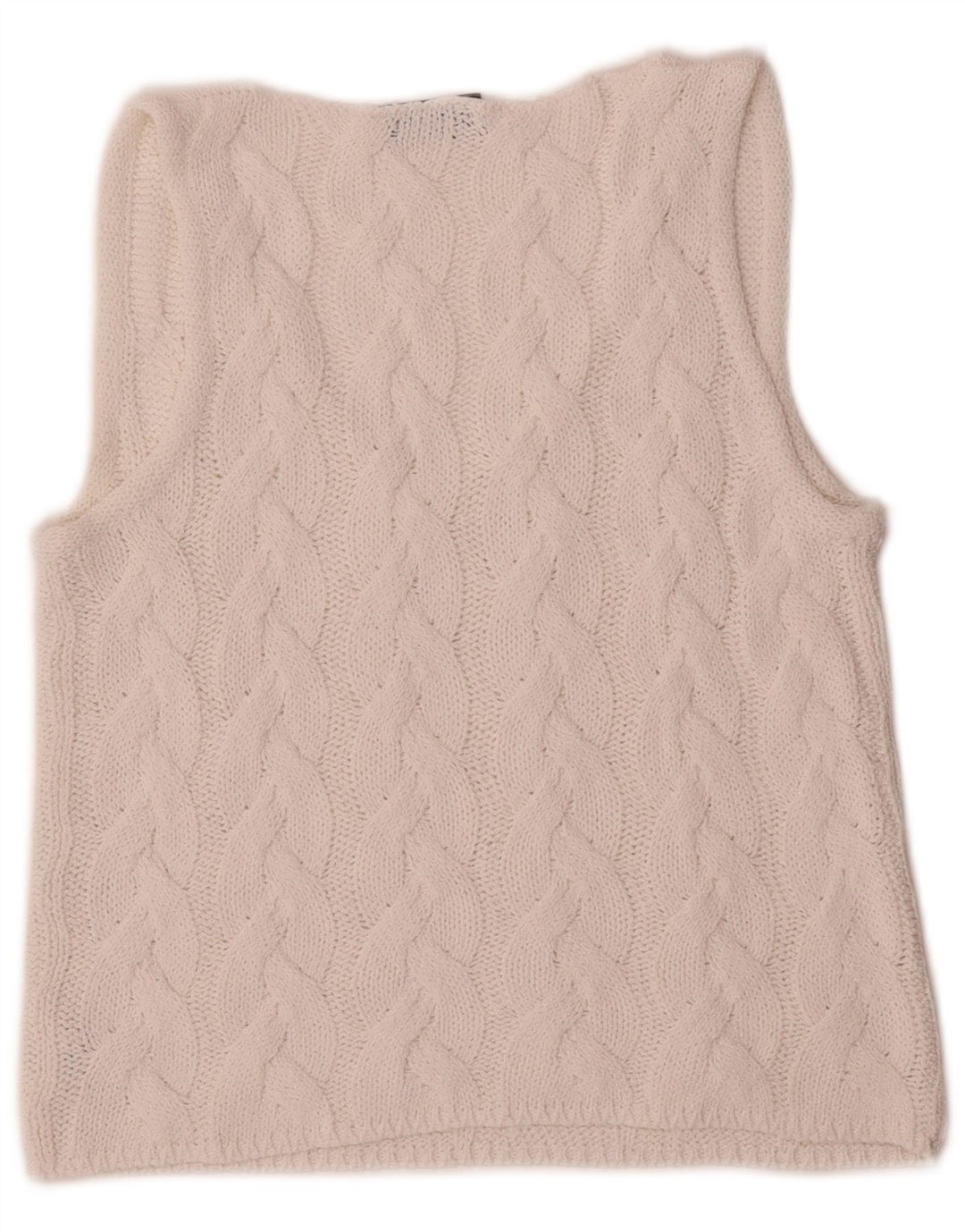 Vintage Crop Vest Tank Top pentru femei IT 40 Small White Viscose