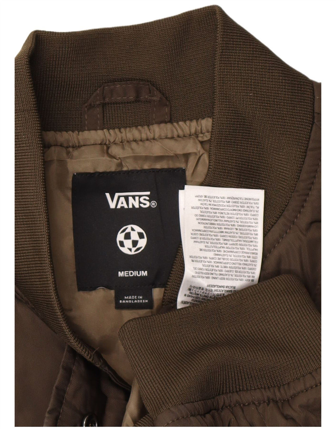 Jachetă bomber supradimensionată pentru femei VANS UK 14 Medium Kaki Poliester