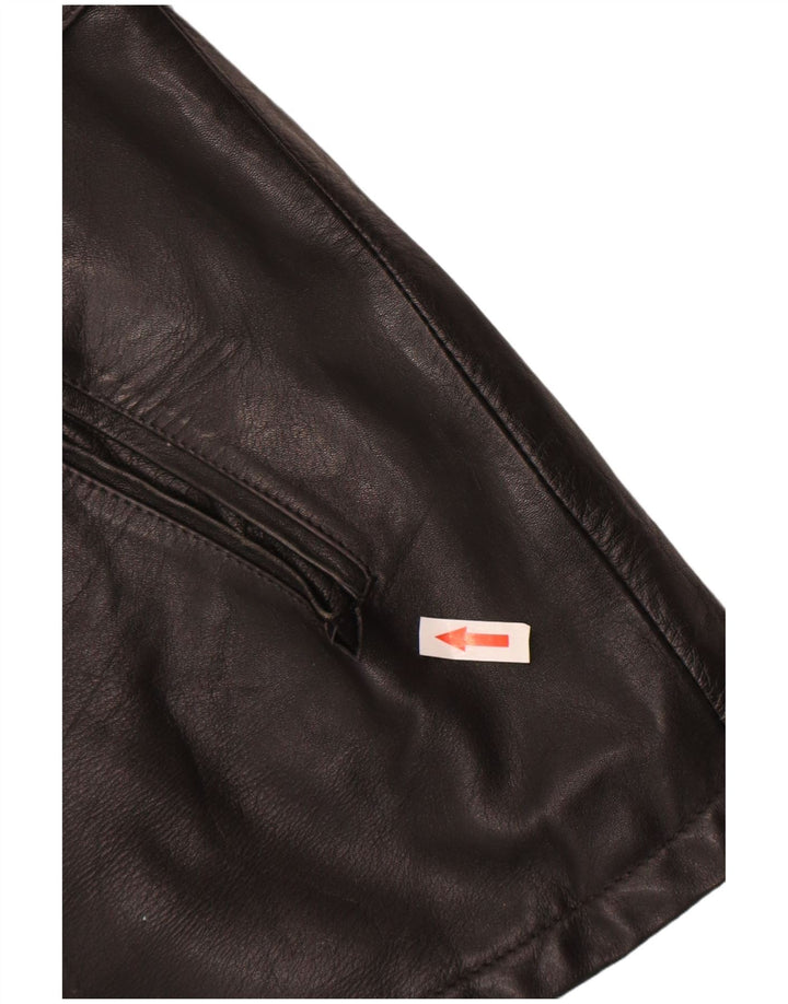Geacă din piele vintage pentru bărbați IT 52 XL din piele neagră