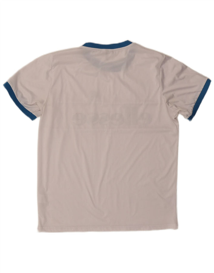 Tricou grafic ELLESSE pentru bărbați Top mare din poliester alb