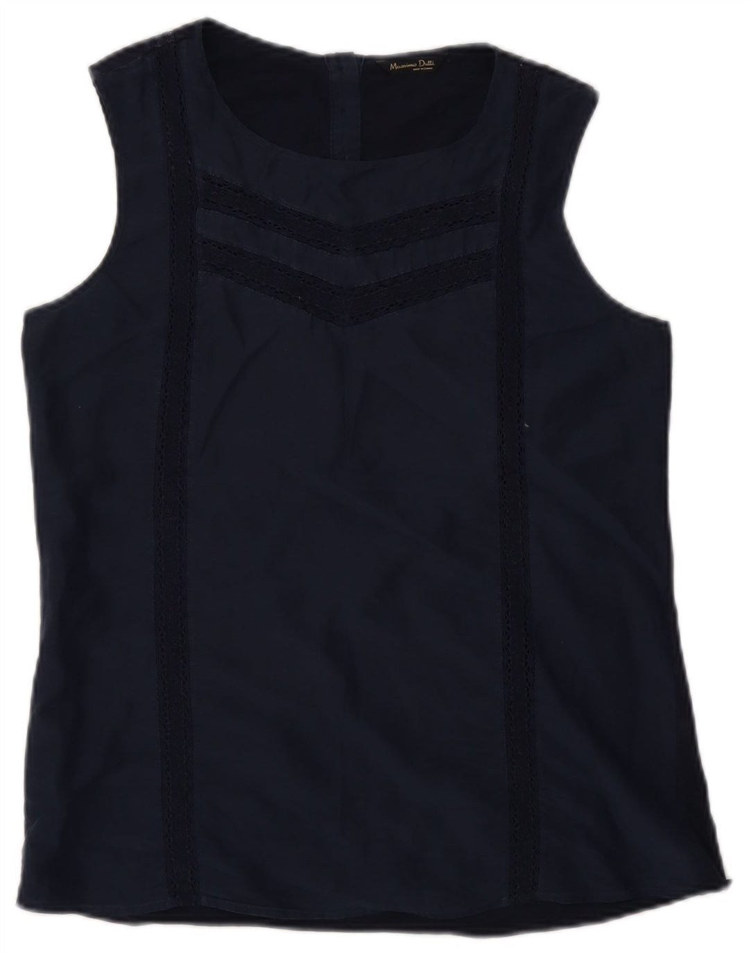 Massimo Dutti Femei Vest Vest Top UK 12 Medium Bleumarin