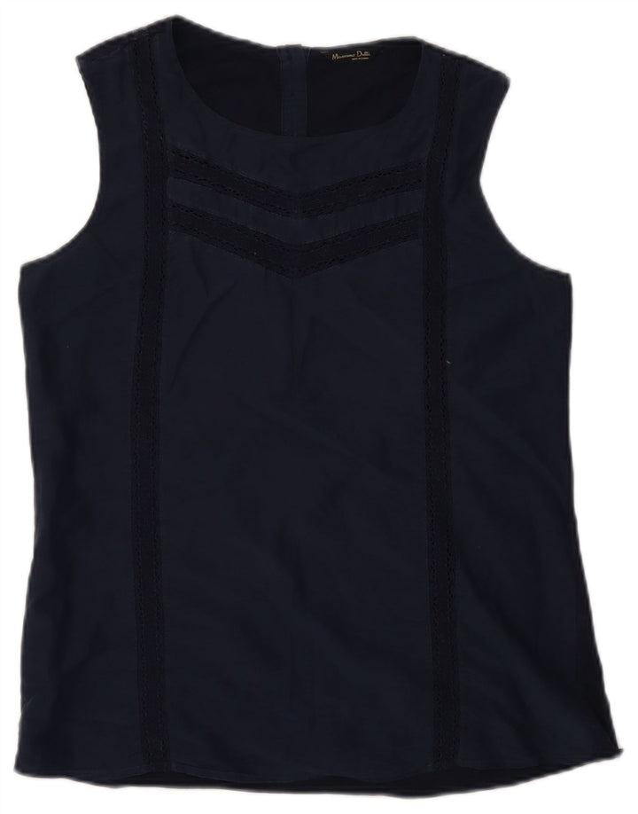 Massimo Dutti Femei Vest Vest Top UK 12 Medium Bleumarin