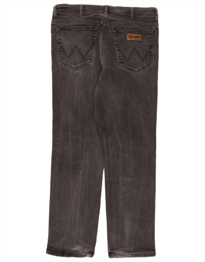 Blugi drepte stretch pentru bărbați Wrangler Texas W38 L32 bumbac gri