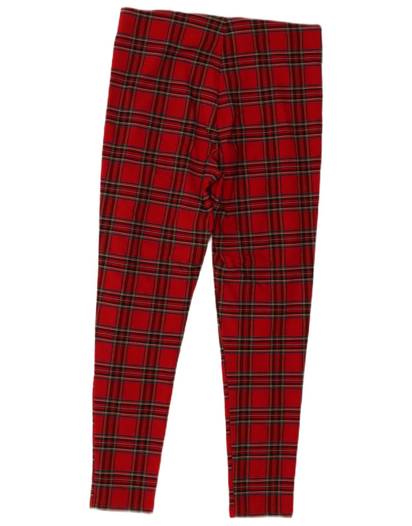 Pantaloni skinny casual pentru femei Zara L30 L26 roșu carouri