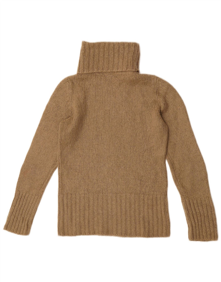 Pulover pentru femei Massimo Dutti cu gât rulat UK 12 Medium Bej Acrilic