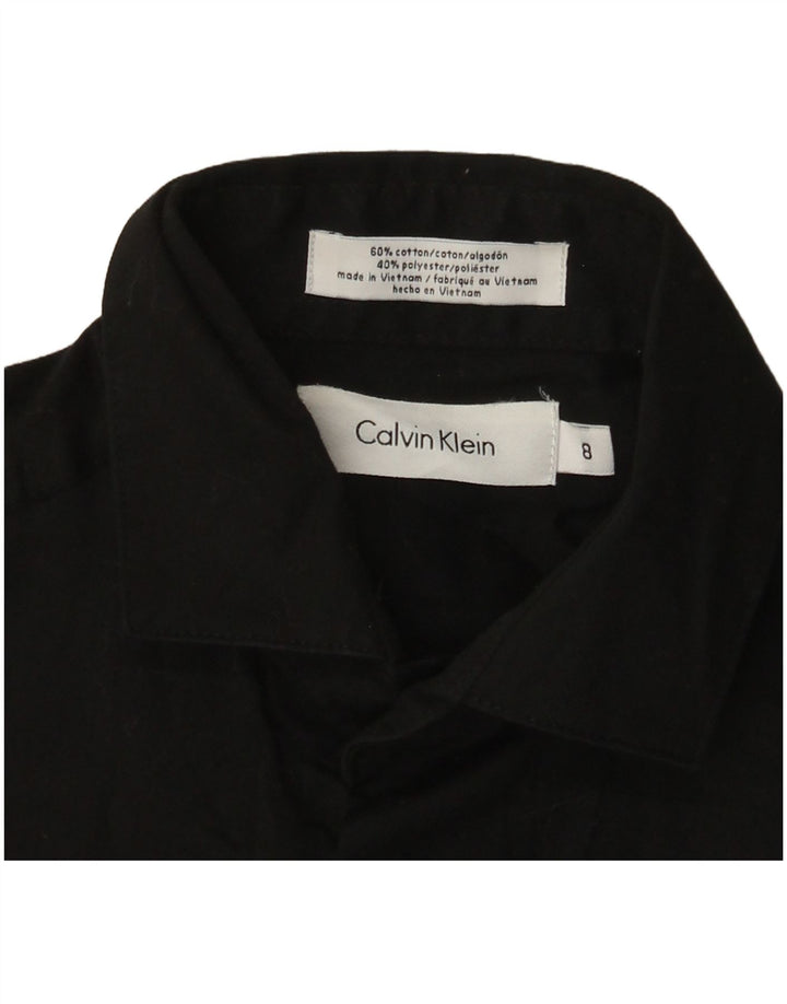 Cămașă CALVIN KLEIN Băieți 7-8 Ani Bumbac Negru