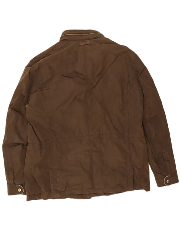 Massimo Dutti Jachetă militară cu glugă pentru bărbați UK 44 2XL maro