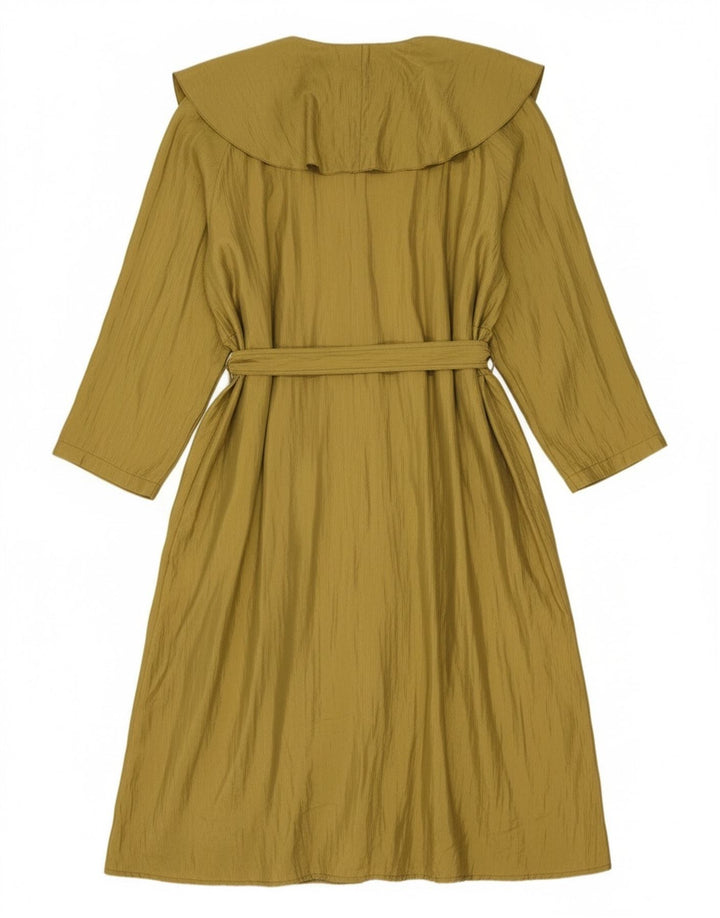 Pardesiu supradimensionat pentru femei Vintage UK 14 Poliester kaki mediu