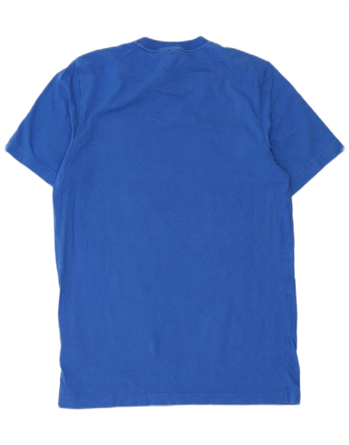 Tricou grafic pentru bărbați Adidas Top, bumbac albastru mediu