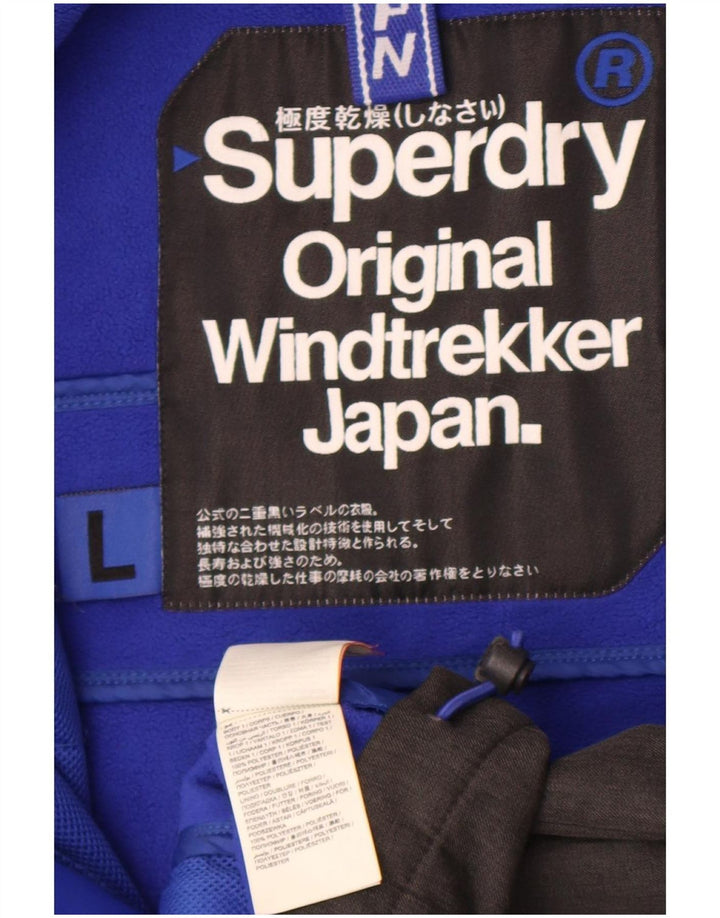 Jachetă Windtrekker Graphic Windbreaker Superdry pentru bărbați UK 40, mare, gri