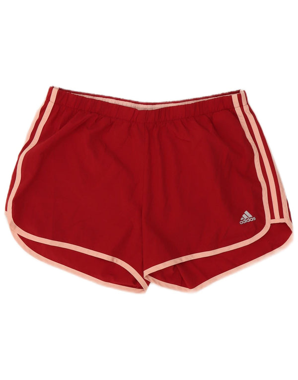 Pantaloni scurți sport Climalite ADIDAS pentru femei UK 14 Poliester roșu mare