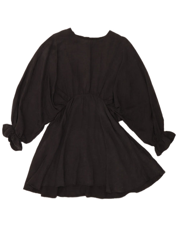 Rochie leagăn cu mânecă lungă pentru femei Zara UK 10 mic, gri Lyocell