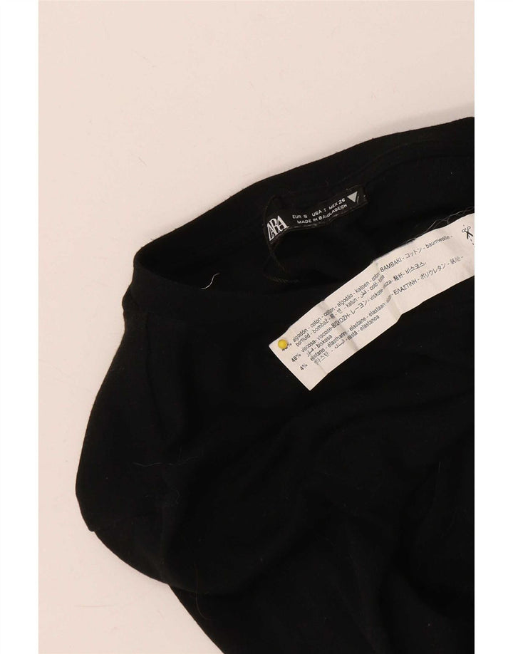 Body Zara Femei UK 8 Mic Negru Bumbac