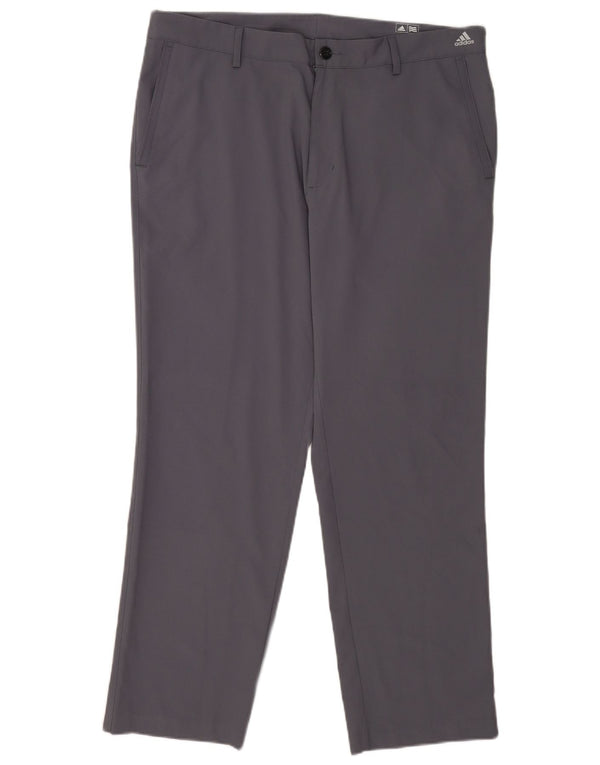 Pantaloni chino de golf drepti pentru bărbați Adidas W36 L30 poliester gri