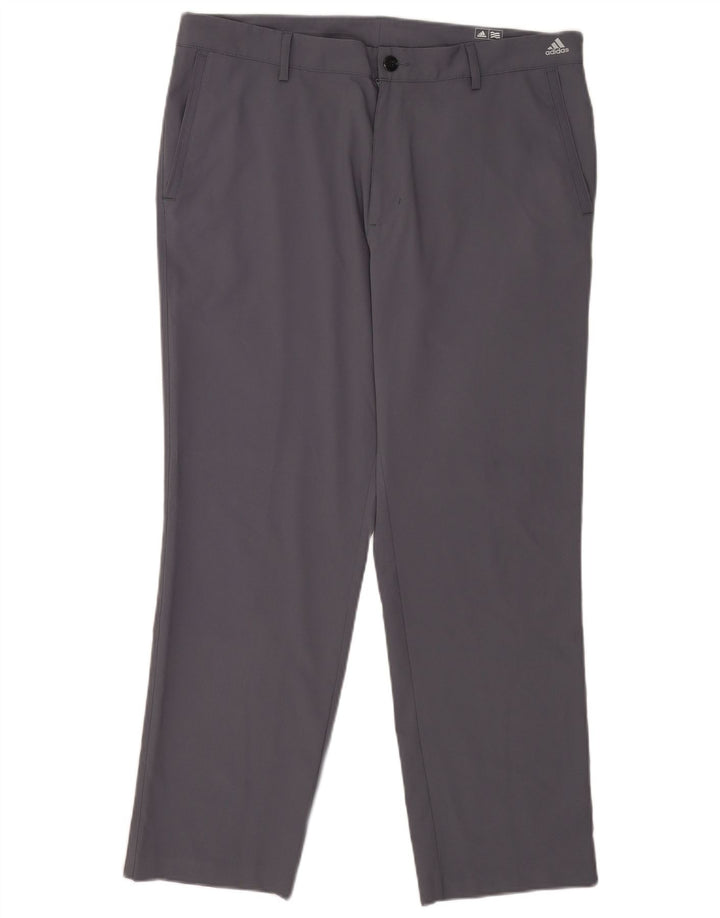 Pantaloni chino de golf drepti pentru bărbați Adidas W36 L30 poliester gri