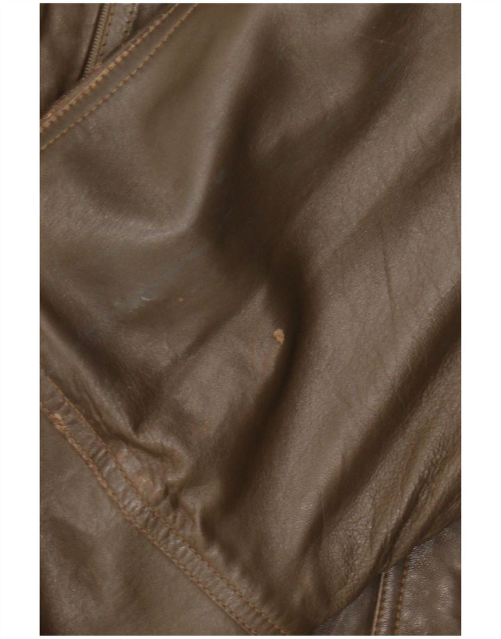 Geacă de piele vintage pentru bărbați IT 52 XL kaki