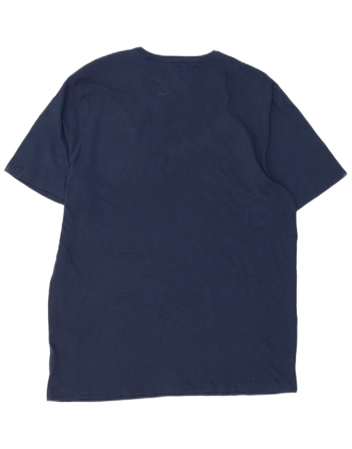 Tricou pentru bărbați Hugo Boss Top mare din bumbac bleumarin