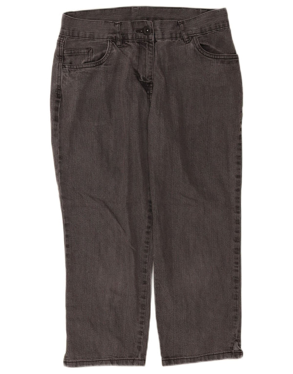Blugi Capri pentru femei Marks & Spencer UK 10 Small W28 L21 Bumbac negru