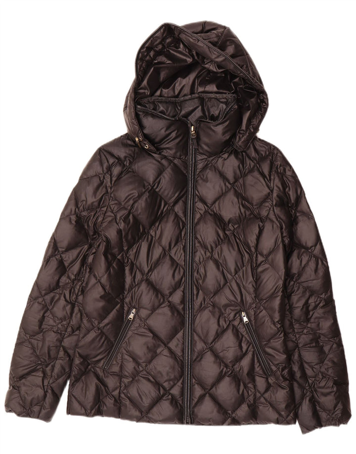 Jachetă căptușită cu glugă pentru femei Ralph Lauren UK 10 Poliester negru mic
