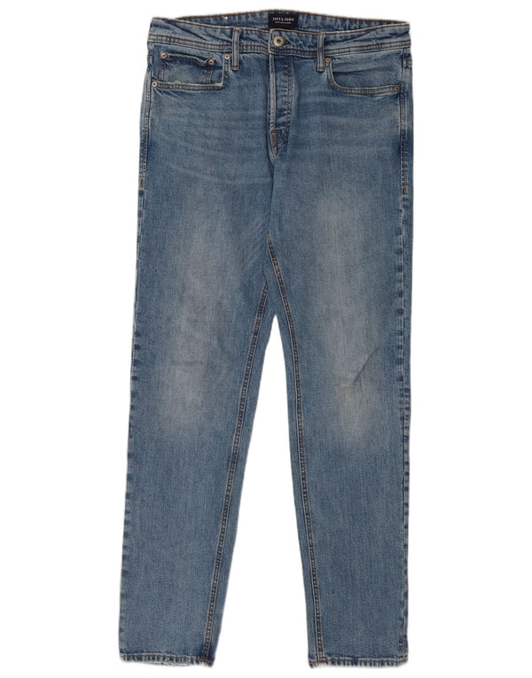 Blugi slim pentru bărbați Jack & Jones W34 L34 Bumbac albastru
