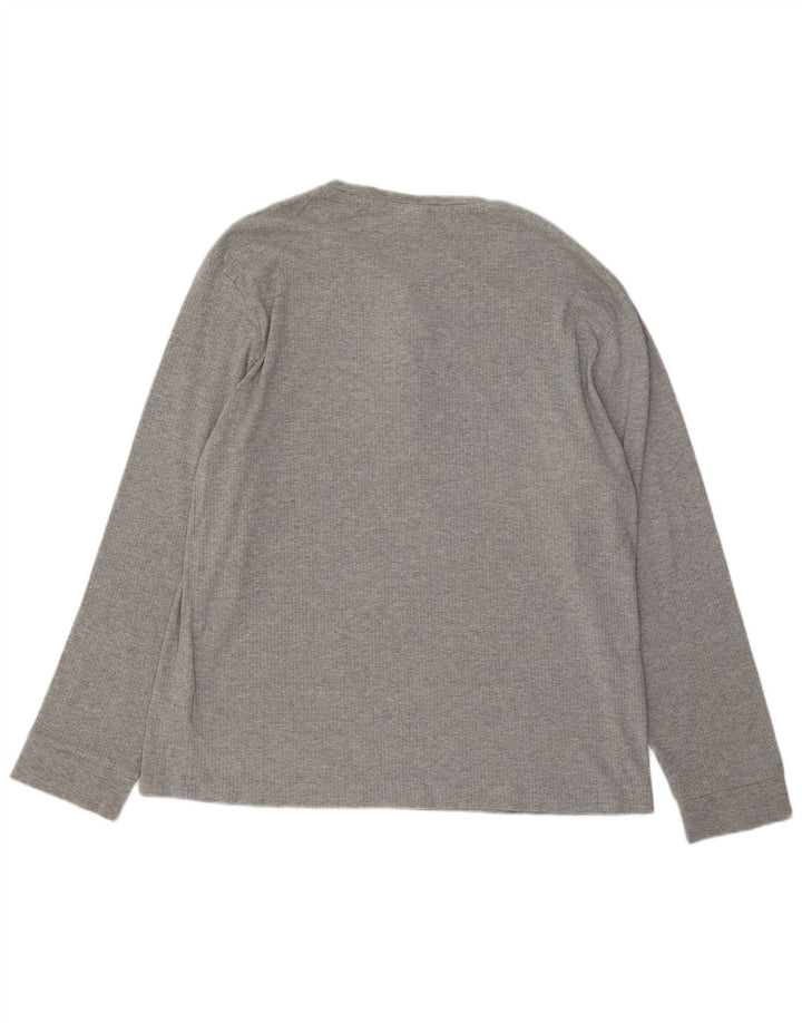 JOHN BANER Mens Top Long Sleeve XL Grey Cotton