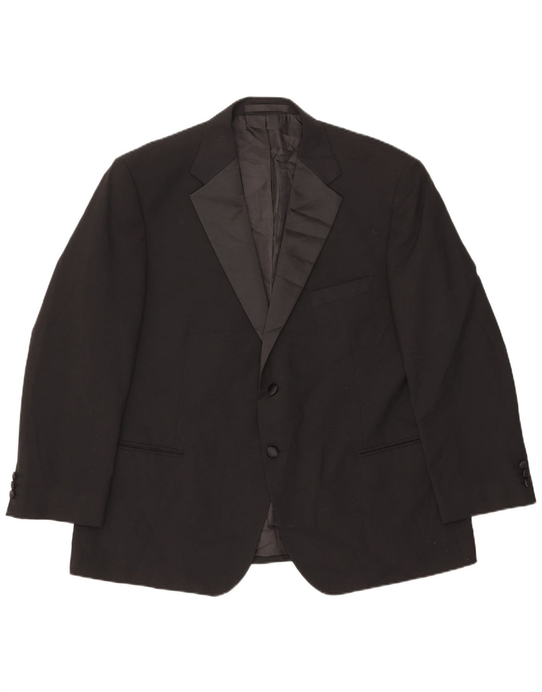 Marks & Spencer Mens 2 Button Blazer Jacket UK 46 XL Black Colourblock
