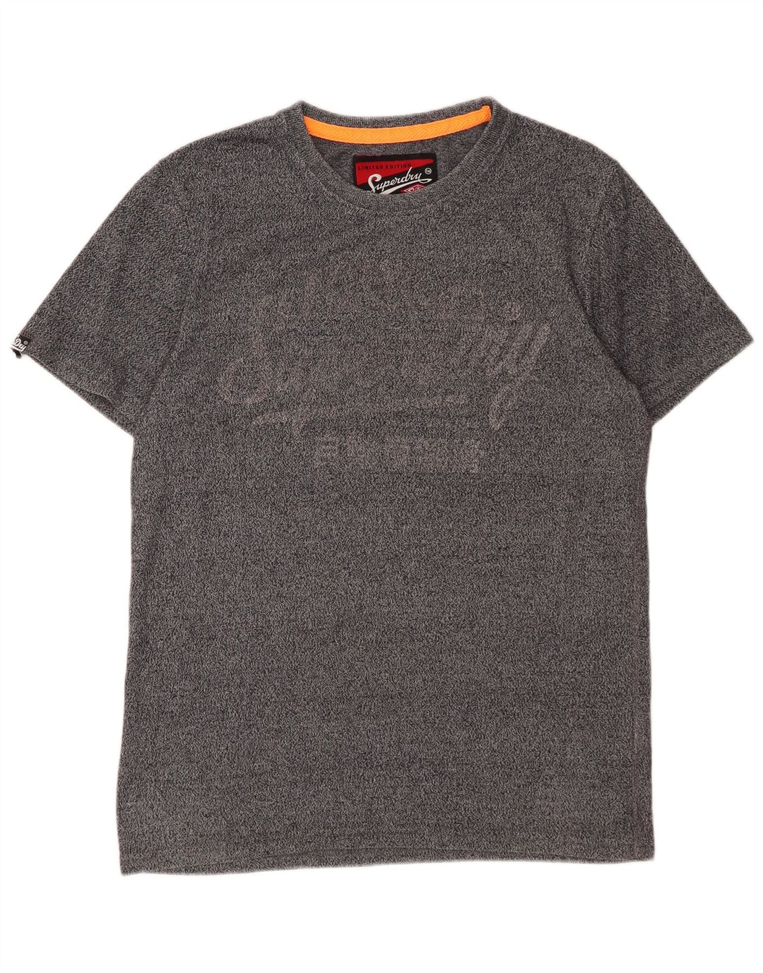 Tricou grafic pentru bărbați SUPERDRY Top din bumbac cu pete gri mediu