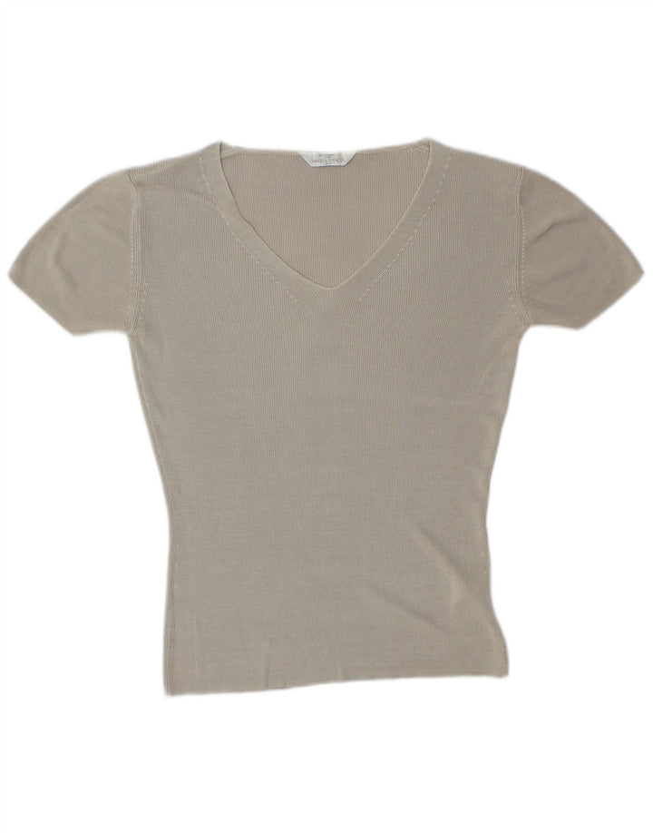 Tricou supradimensionat pentru femei Marks & Spencer Top UK 10 Small Gri Silk