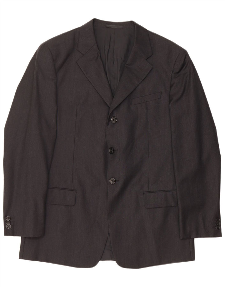 ARMANI COLLEZIONI Jachetă pentru bărbați cu 3 nasturi IT 52 XL Lână neagră