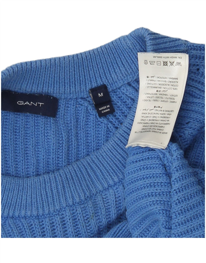 Pulover pentru femei Gant cu gât de barcă, UK 14, bumbac albastru mediu