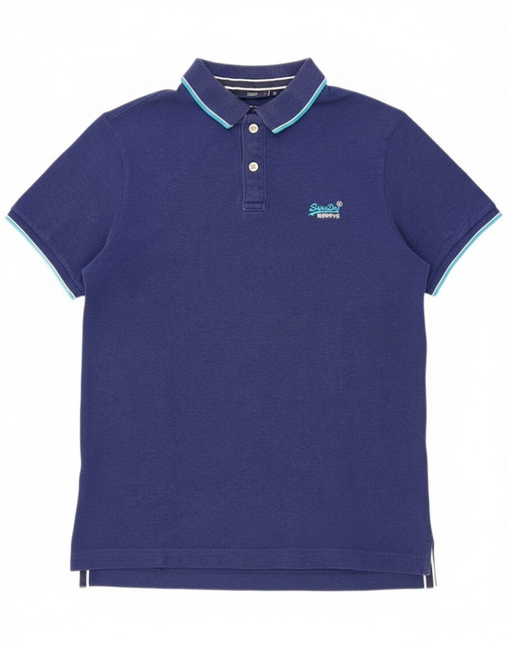 Tricou polo pentru bărbați Superdry, mare, albastru, bumbac