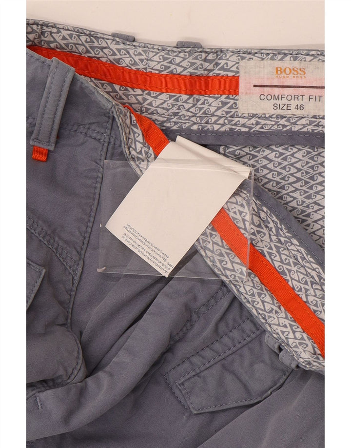 Pantaloni scurți cargo HUGO BOSS pentru bărbați IT 46 Small W30 Bumbac albastru