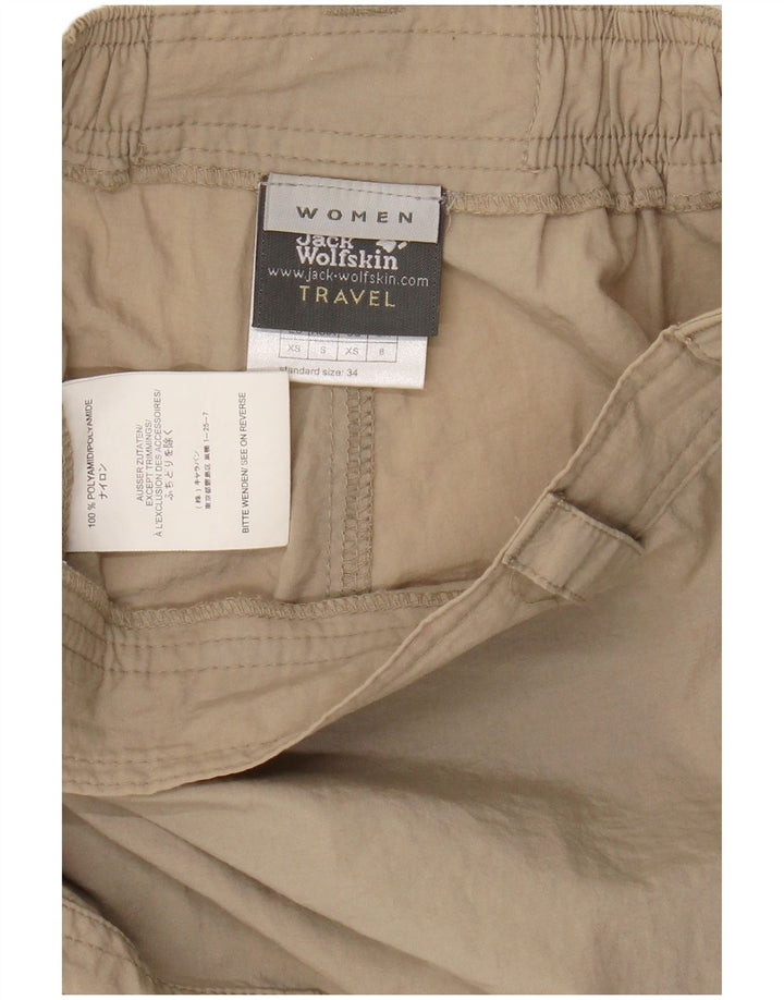 Pantaloni pantaloni Jack Wolfskin pentru femei UK 8 Small W24 Bej Poliamidă