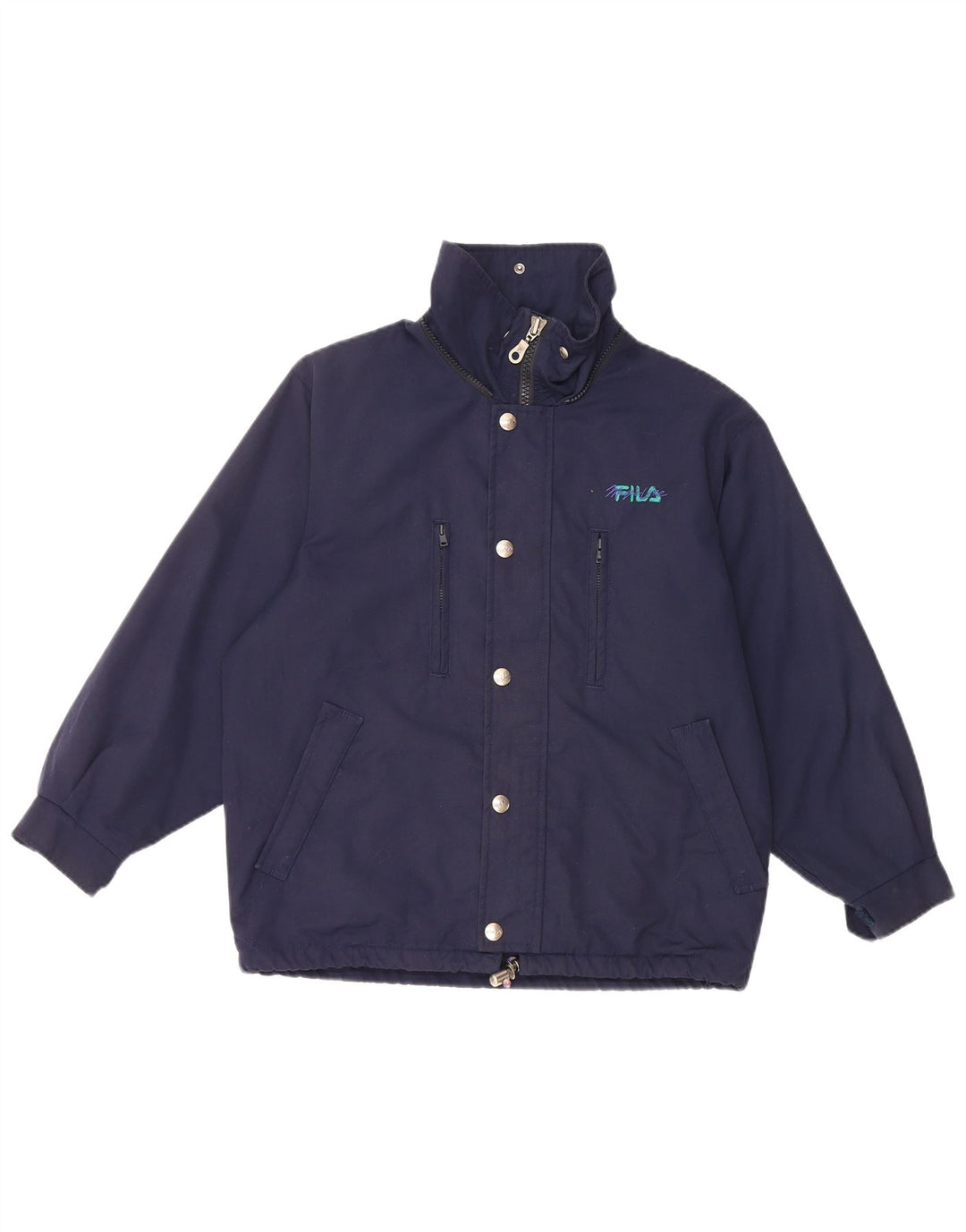 Jachetă Windbreaker pentru băieți FILA 9-10 ani poliester bleumarin