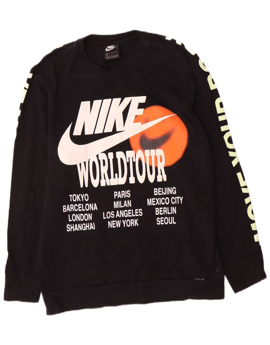 Pulover pentru bărbați Nike Graphic Regular Fit, bumbac mare, negru