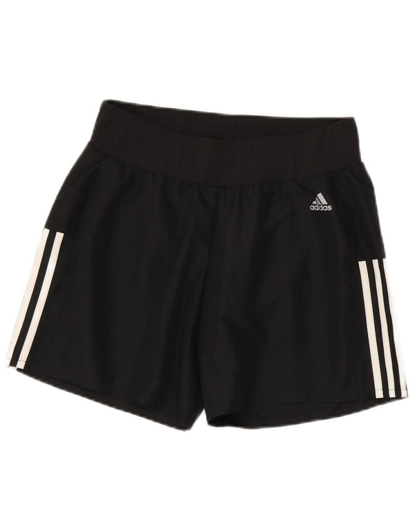 Pantaloni scurți sport Adidas pentru femei UK 10 Small Negru Poliester