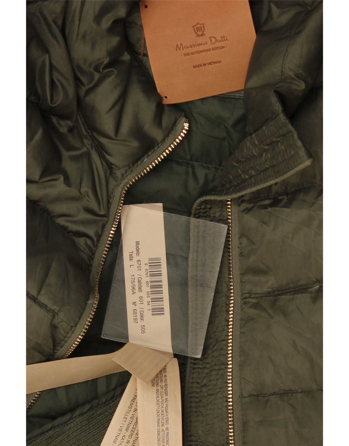 Jachetă căptușită pentru femei Massimo Dutti UK 14, mare, kaki, poliester