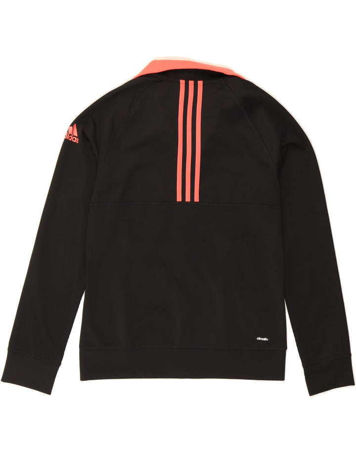 ADIDAS Womens Climalite Tracksuit Top Jacket UK 12/14 Medium Black Vintage Adidas and Second-Hand Adidas from Messina Hembry 