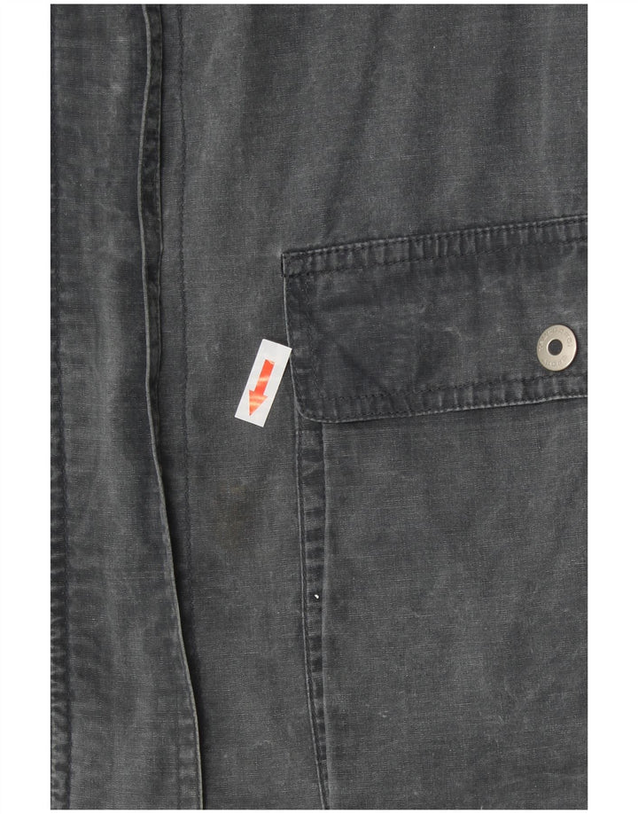 TRUSSARDI Jachetă cu glugă pentru femei IT 44 bumbac gri mediu